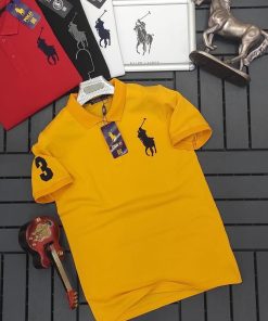 Polo Ralph Lauren Mens Custom Slim Fit Big Pony Logo Polo Shirt