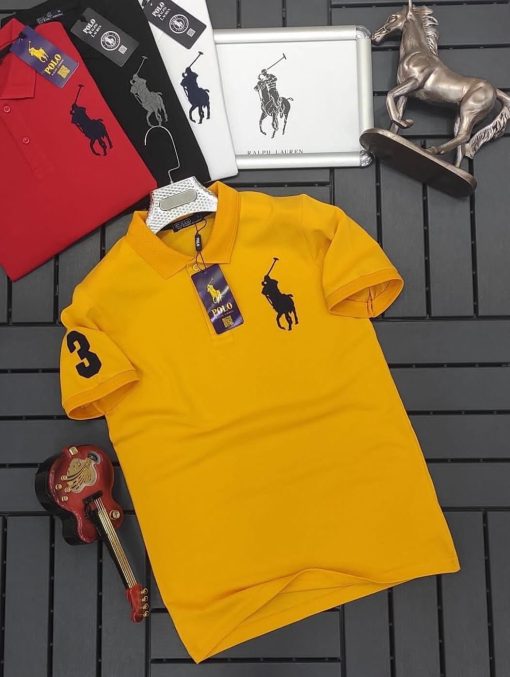 Polo Ralph Lauren Mens Custom Slim Fit Big Pony Logo Polo Shirt