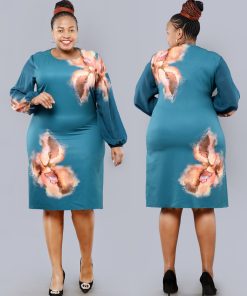 African Dresses for Women Spring Autumn African Women Printing Plus Size Dress African Clothes Women