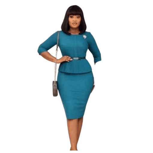 Fashion African Women's Plus Size Dress Elegant Slim Autumn Summer Office Hip Pencil Dress