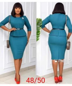 Fashion African Women's Plus Size Dress Elegant Slim Autumn Summer Office Hip Pencil Dress