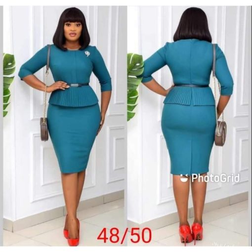 Fashion African Women's Plus Size Dress Elegant Slim Autumn Summer Office Hip Pencil Dress