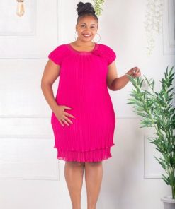 Layered Ruffle Black Mini Plus Size Party Dress