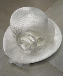 Summer women beach hat big brim flowers lace church hat