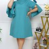 Women's Loose Dress with Three-Quarter Sleeves