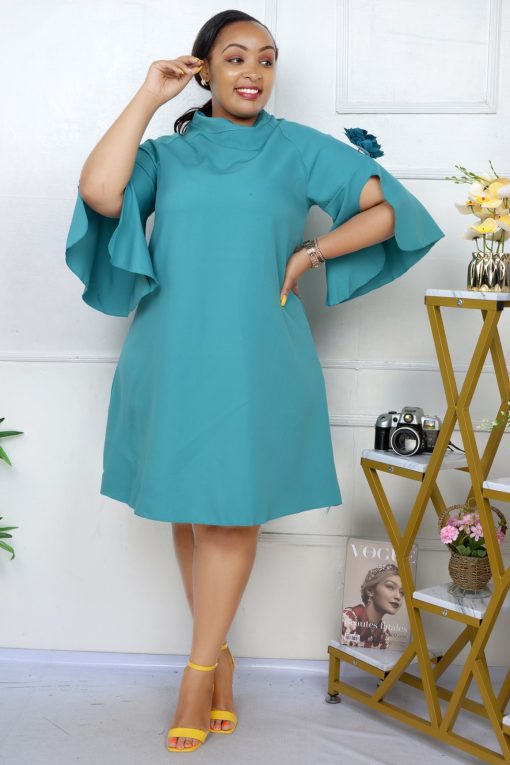 Women's Loose Dress with Three-Quarter Sleeves