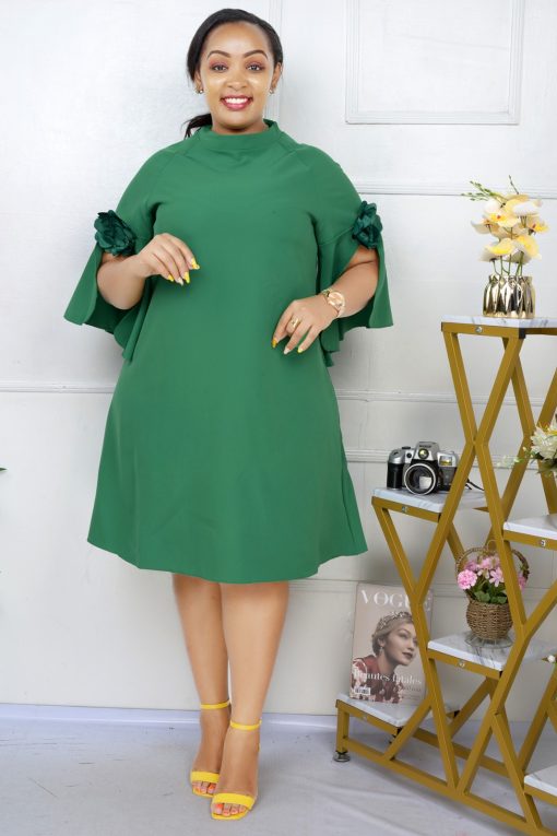 Women's Loose Dress with Three-Quarter Sleeves