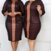 Sleek designer dress available for sale