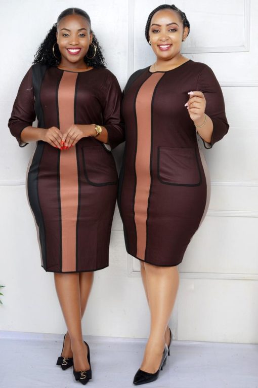 Sleek designer dress available for sale