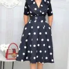 quality polka dot skater dress