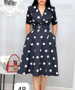 quality polka dot skater dress