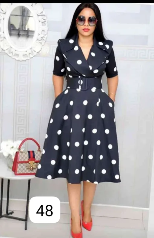 quality polka dot skater dress